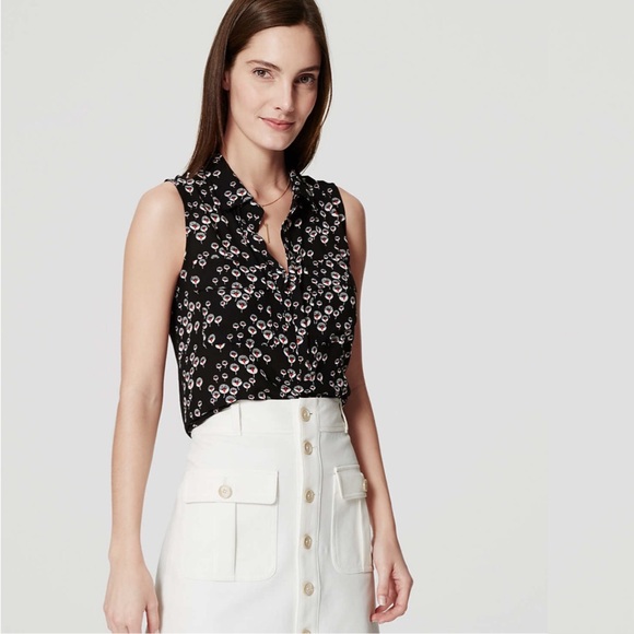 LOFT Tops - LOFT Dandelion Mixed Media Pocket Shell M